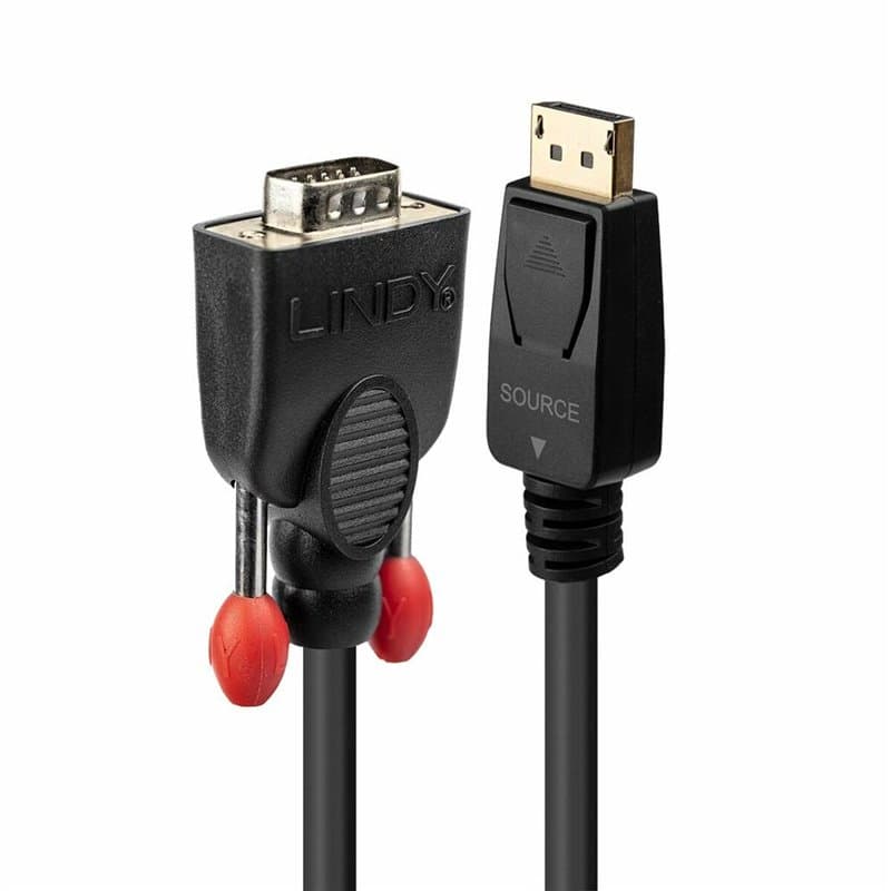 Lindy 41941 câble vidéo et adaptateur 1 m DisplayPort VGA (D-Sub) Noir - Image 1