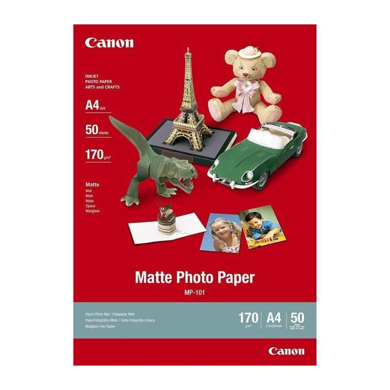 Papier photo mat Canon MP-101 170g/m2 - Format A4 - 50 feuilles - Image 1