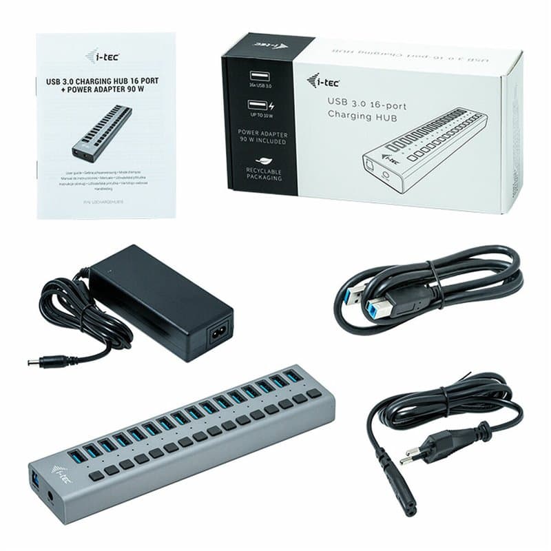 I-Tec USB 3.0 Charging HUB 16port + Power Adapter 90 W - Image 1