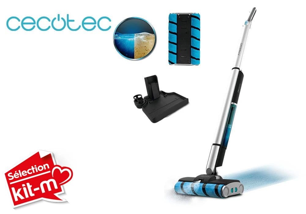 Aspirateur Balai Nettoyeur FreeGo Wash Twice Spray Cecotec (4552)