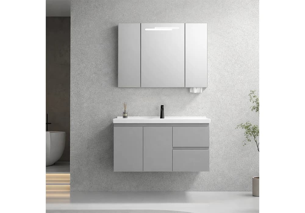 Ensemble Salle de Bain BELIA Gris 90cm