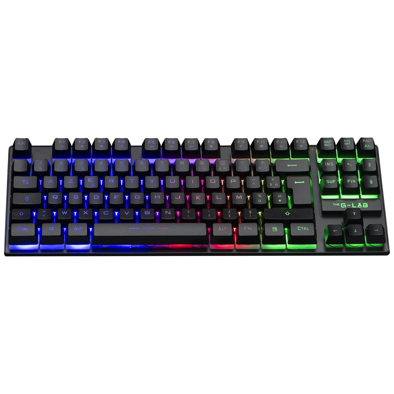 THE G-LAB KEYZ-CAE-TKL-WL/FR Clavier Membrane RGB-TKL-ss fil FR Noir - Image 3